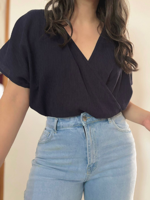 Blusa traslapada deals